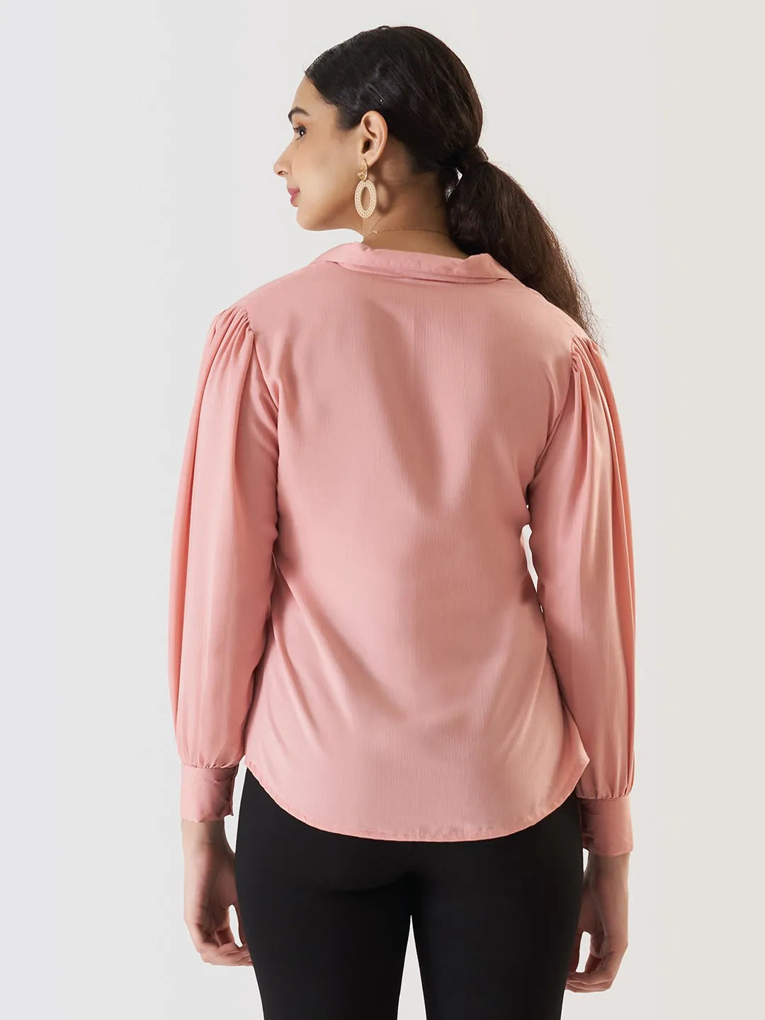 Women Formal Pink Regular Fit Shirt - ModaLady