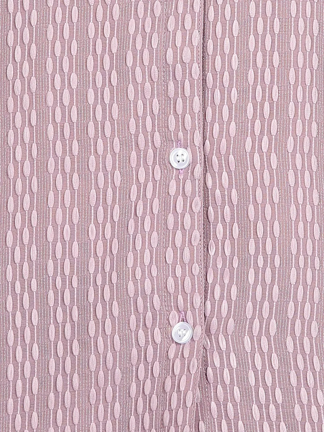 Women Formal Dusty Pink Self-Design Shirt - ModaLady