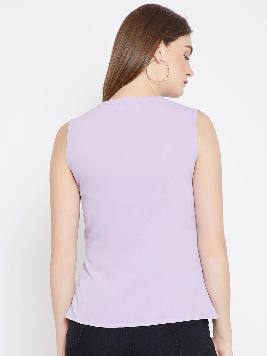 Women Formal Lavender Georgette Top - ModaLady