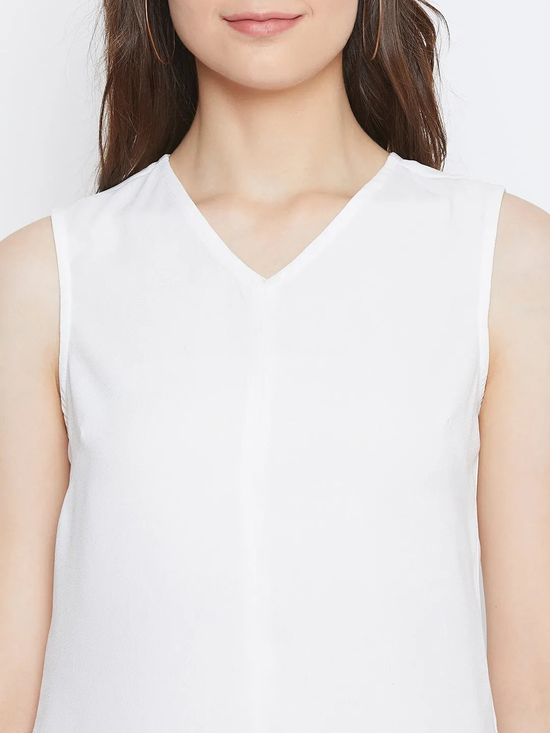 Women Formal White Relaxed Fit Top - ModaLady